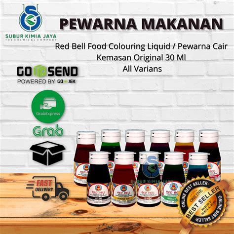 Jual Red Bell Pewarna Pangan Berbagai Macam Warna 30 Cc Shopee Indonesia