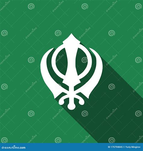 Khanda Sikh Icon Vector Illustration Cartoondealer