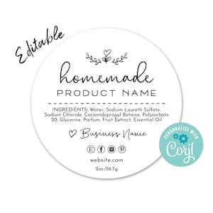 Product Label Template Custom Product Packaging Sticker. - Etsy