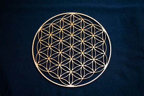 Sacred Geometry Wall Art Set Of 5 Flower Of Life Merkaba Etsy