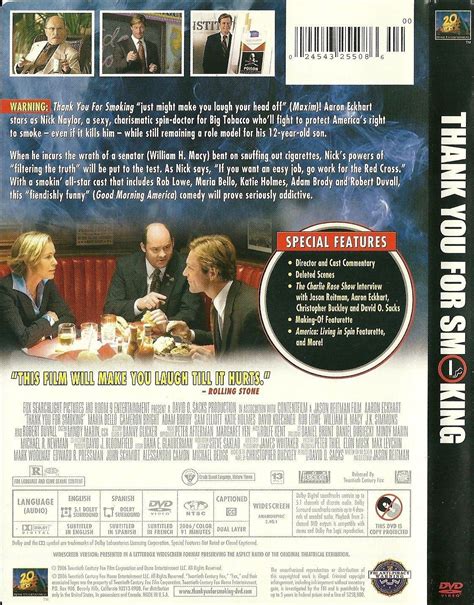 Thank You For Smoking Dvd Aaron Eckhart Robert Duvall Dvd Hd Dvd