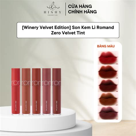 Winery Velvet Edition Son Kem Lì Romand Zero Velvet Tint Shopee