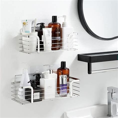 AJW Lot De 2 Etagere Rangement Douche Sans Perçage étagère Salle De