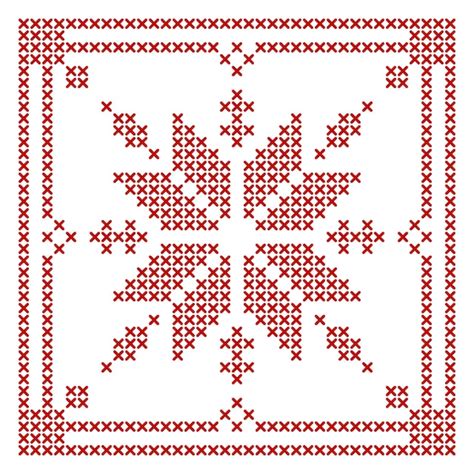 Premium Vector Scandinavian Style Christmas Cross Stitch Pattern