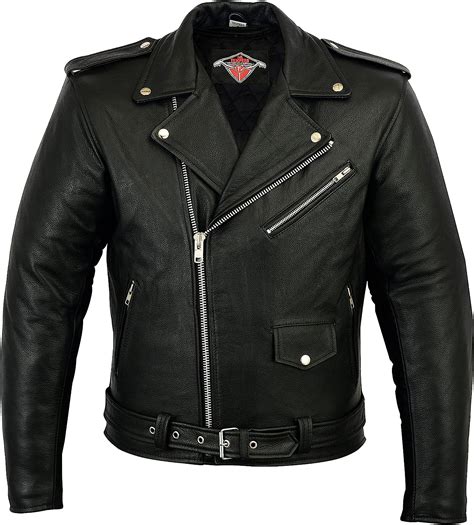 Texpeed Chaqueta De Moto De Cuero Para Hombre Marlon Brando Chaqueta