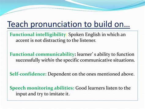 PPT - TEACHING PRONUNCIATION PowerPoint Presentation, free download ... 