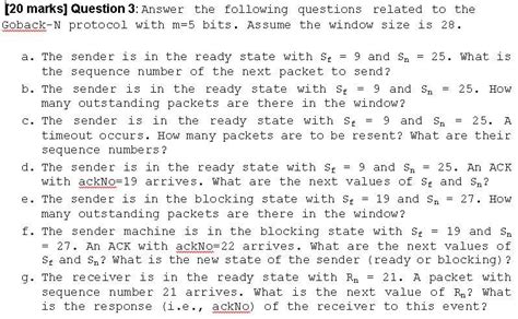 Solved 20 Marks Question 3 Answer The Following Questions