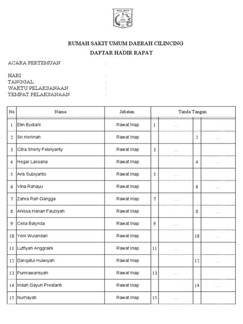 Daftar Hadir Spj Ok Pdf