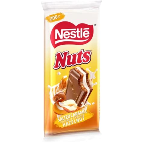 Nestle Натс, сүүтэй шоколад Давсалсан карамел, 200г