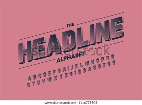 Vector Modern Bold Font Alphabet Stock Vector Royalty Free 1116778505