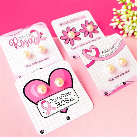 Card Brinco De P Rola Outubro Rosa Elo Produtos Especiais