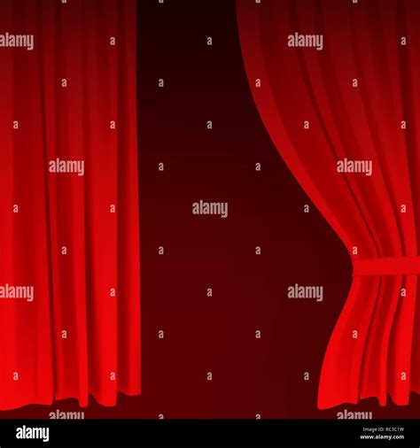 Realistic Colorful Red Velvet Curtain Folded Option Curtain At Home In