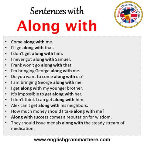 Sentences with Along with, Along with in a Sentence in English, Sentences For Along with ...