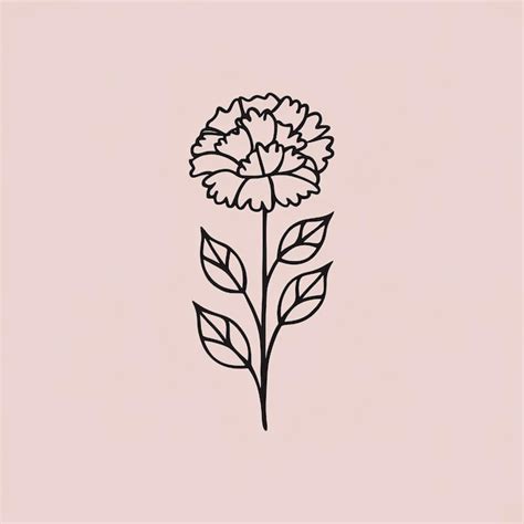 Carnation Flower Vector Illustration Premium Ai Generated Image