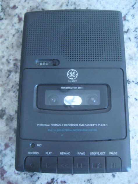 Ge General Electric Ac Dc Portable Cassette Recorder Player