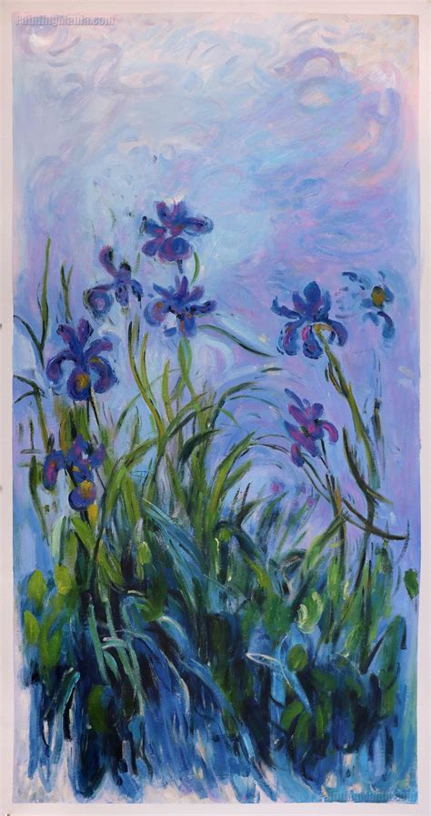 Lilac Irises Claude Monet Hand Painted Oil Painting Etsy