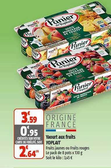 Promo Yaourt Aux Fruits Yoplait Chez Coccimarket Icatalogue Fr