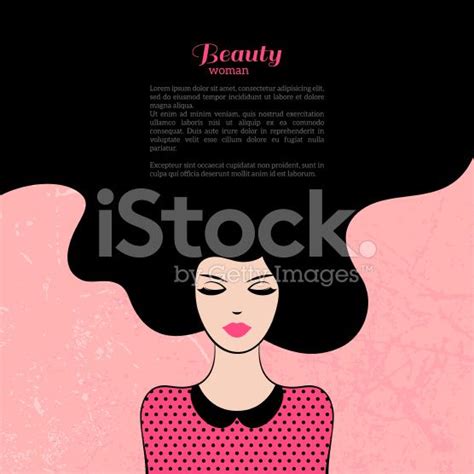 Moda Vintage Mujer Con Cabello Largo Vector De Stock Libre De Derechos Hair Vector Photo