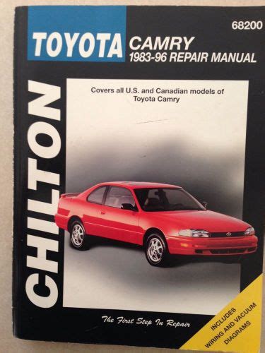 Purchase 1983-1996 Toyota Camry Repair Manual in Raymond, Maine, United ...