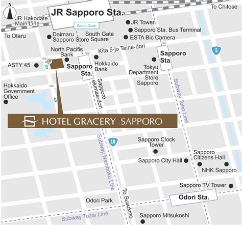 Hotel Gracery Sapporo is directly connected to JR Sapporo Station and convenient for shopping ...