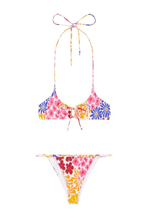 Mimi à La Mer Tropical Floral Print Bikini Set Wait and See