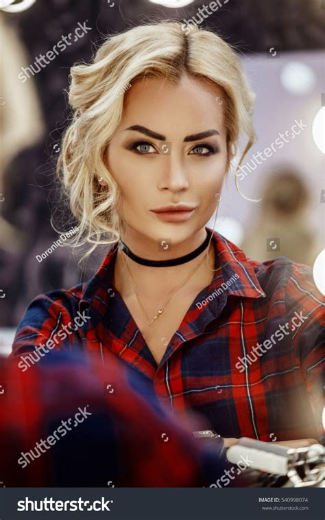 Beautiful Sexy Blonde Posing Indoors Beautiful Stock Photo Shutterstock