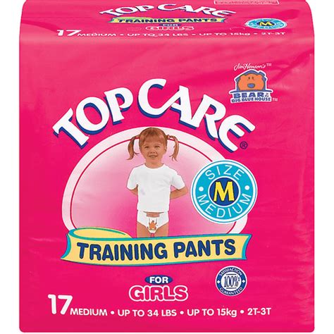 Top Care® For Girls Medium Up To 34 Lbs Bear In The House Training