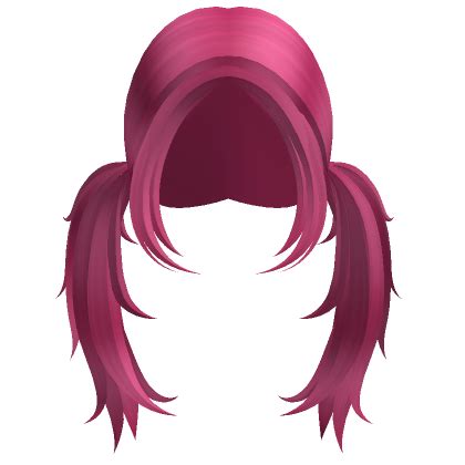 Long Low Scruffy Messy Pigtails Hot Pink Roblox Item Rolimon S