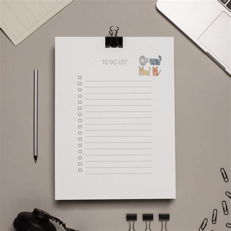 Minimal To Do List Printable Simple To Do List Template A Letter