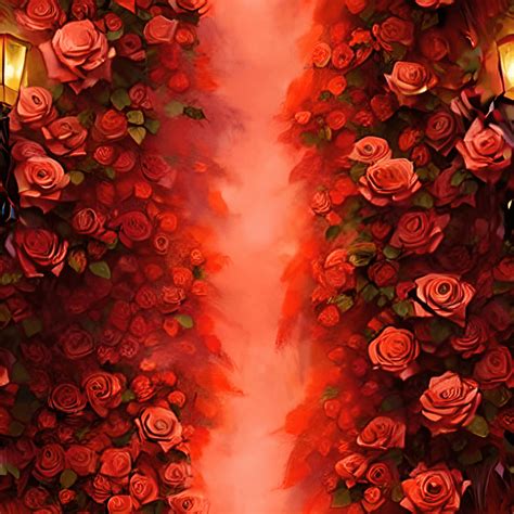 Cara Luna Orange Roses Pathway Graphic · Creative Fabrica