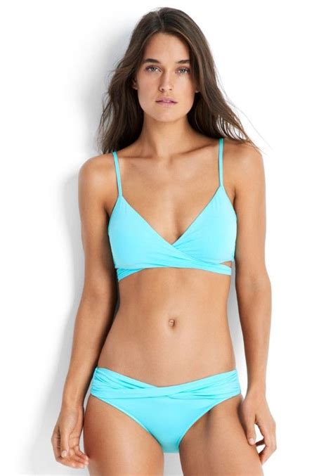 Seafolly Wrap Bralette Bikini Iceberg Bralette Bikini Bikini Design