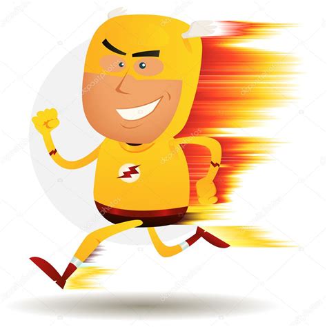 Comic Fast Running Superhero Stock Vector Image by ©benchyb #11258886