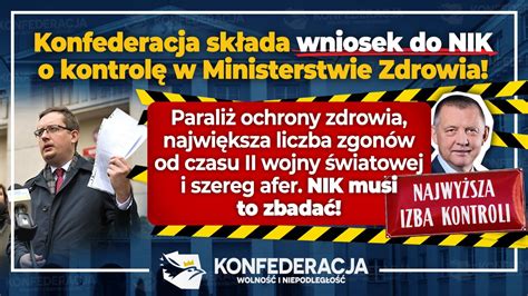 Konfederacja on Twitter Konfederacja składa wniosek do NIK o