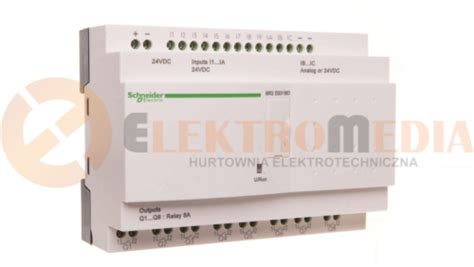 Sterownik programowalny 12 wejść 8 wyjść 24V DC RTC LCD Zelio SR2D201BD