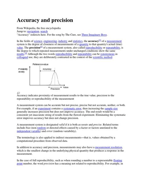 Accuracy and Precision | PDF | Accuracy And Precision | Statistics