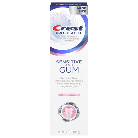 Save On Crest Pro Health Sensitive And Gum Fluoride Toothpaste All Day