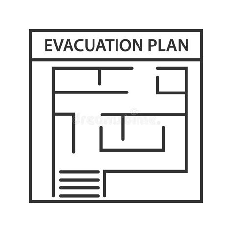 Evacuation Plan Glyph Icon Stock Vector Illustration Of Isolated