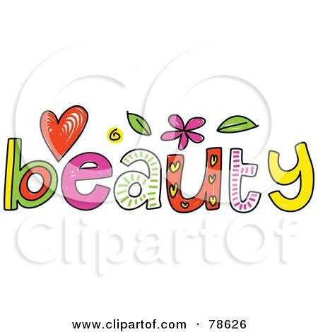 Royalty-Free (RF) Clipart Illustration of a Colorful Beauty Word by ...