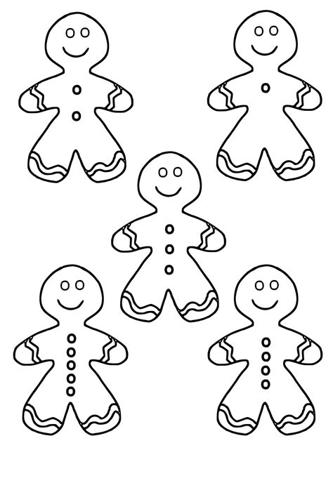 Free Printable Gingerbread Man Mini Coloring Page Sheet And Picture
