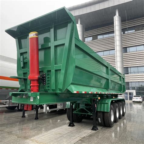 4 Axle U Shape Type Dump Tipper Tipping Semi Trailer For Construction