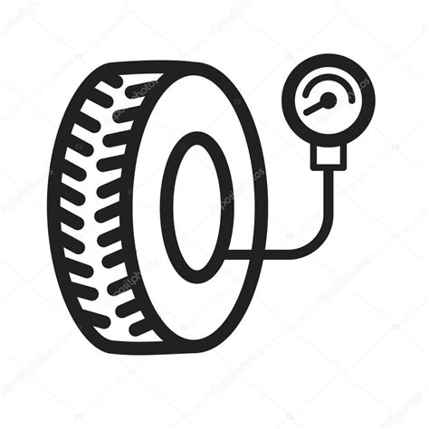 Tyre Air Pressure Checker Icon Stock Vector Image By ©iconbunny 108590052