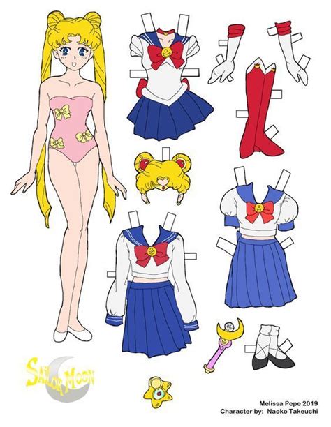 Paper Dolls Clothing Barbie Paper Dolls Sailor Moon Cartoon Stickers