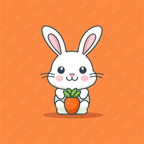 Premium Vector Cute Bunny Cartoon Vector Illustration