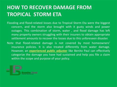 Ppt Know Before Filing Tropical Storm Eta Insurance Claims Powerpoint