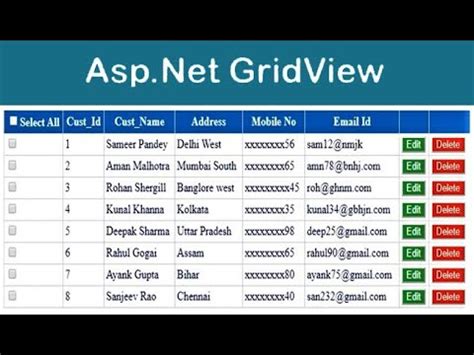 Add Checkbox And Select All At Once In Gridview Asp Net C Youtube