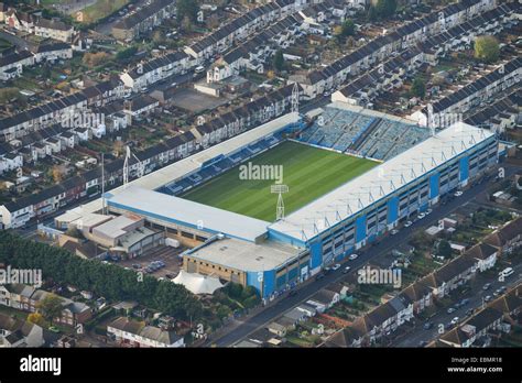 An Aerial View Of The Priestfield Stadium Home Of Gillingham Fc Stock