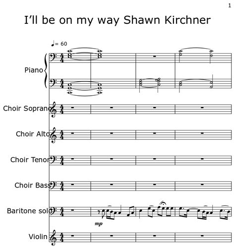 Ill Be On My Way Shawn Kirchner Sheet Music For Piano Choir Tenor