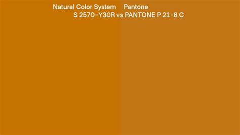 Natural Color System S Y R Vs Pantone P C Side By Side