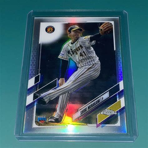 激レア 初年度 Topps Chrome Npb 2021 阪神タイガース 村上頌樹 Rc ルーキーカード Refractor リフ2014