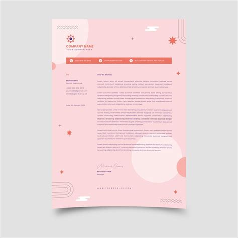 Premium Vector Letterhead Template Vector Design